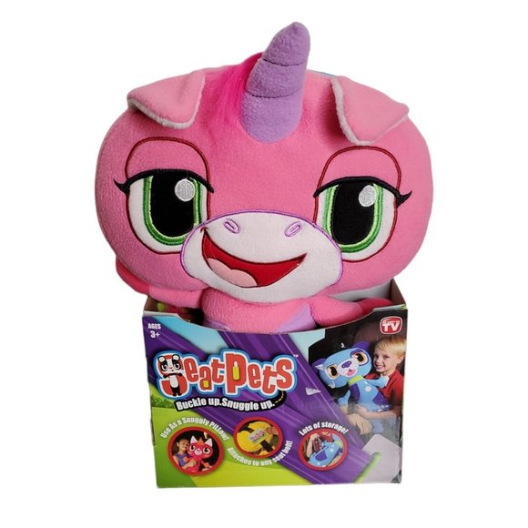 SeatPets Toys Seat Belt Pets Unicorn Plush As Seen On Tv Buckle Up